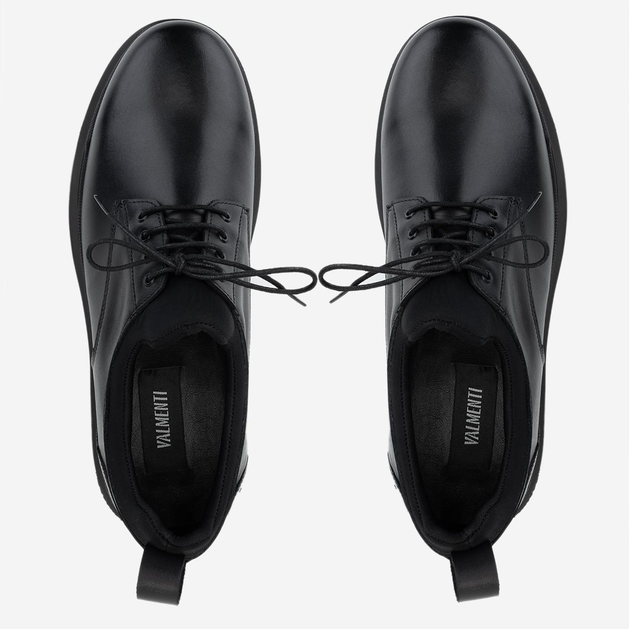 Valmenti Erkek Hakiki Deri Siyah Deri Casual Ayakkabı