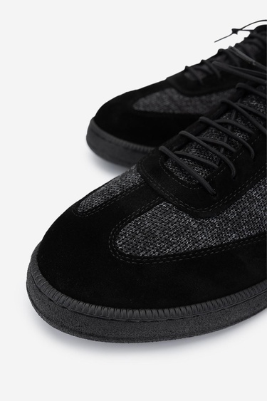  Valmenti Erkek Deri & Tekstil Siyah Sneakers & Spor Ayakkabı