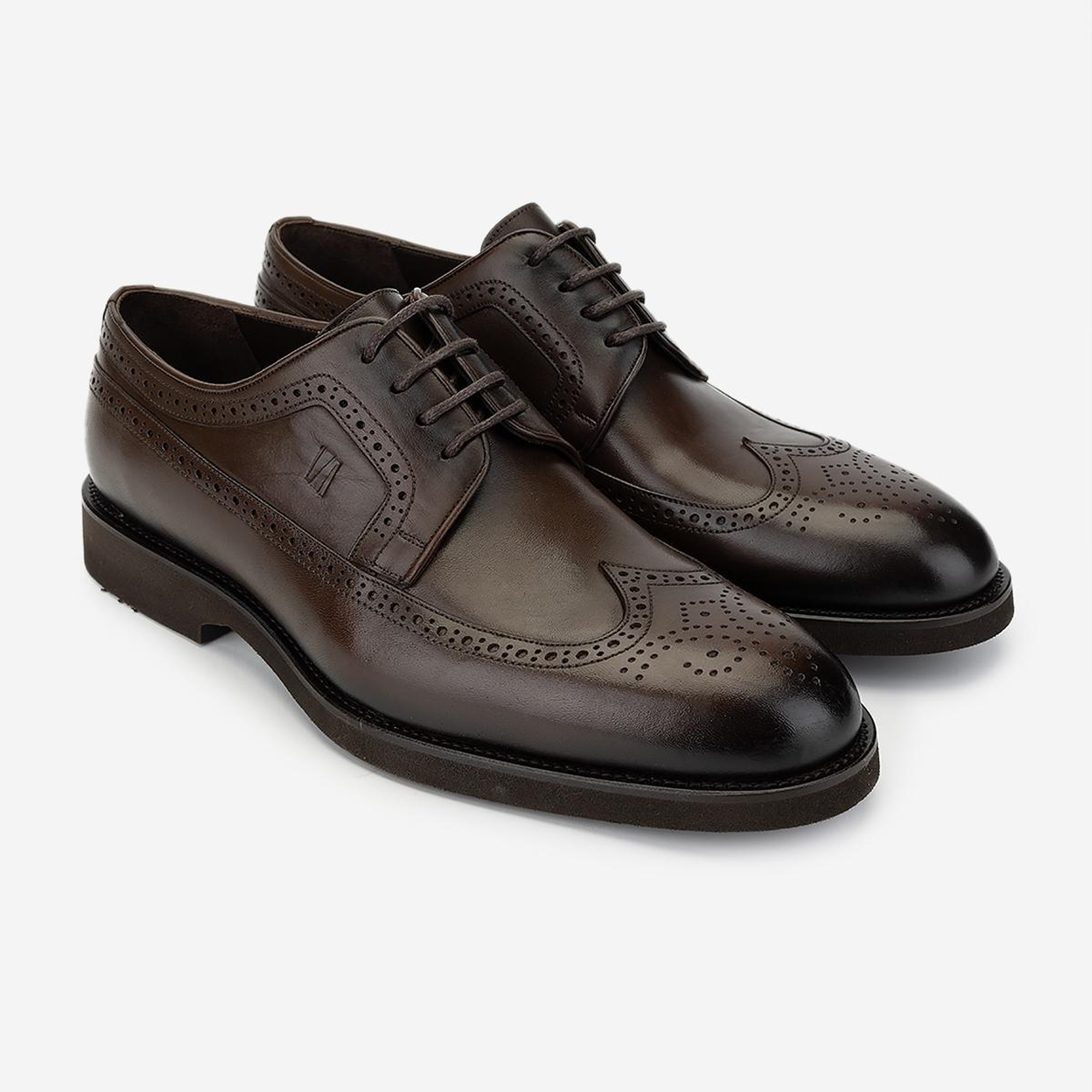 Valmenti Erkek Hakiki Deri Kahverengi Klasik Ayakkabı