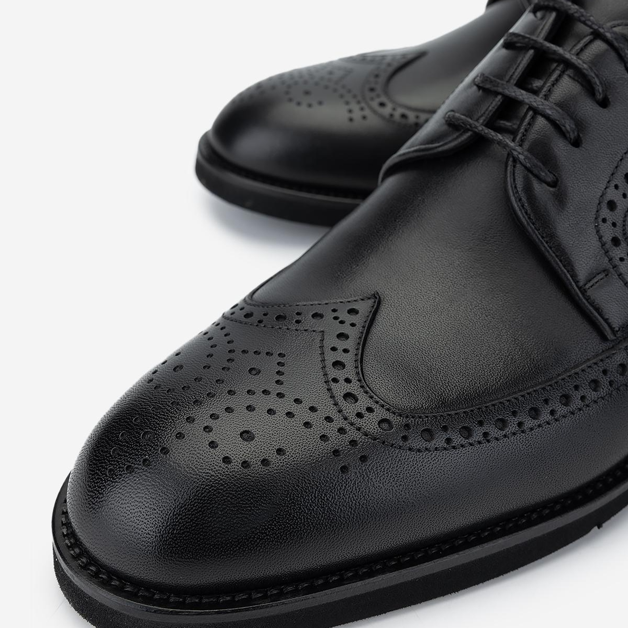 Valmenti Erkek Hakiki Deri Siyah Klasik Ayakkabı