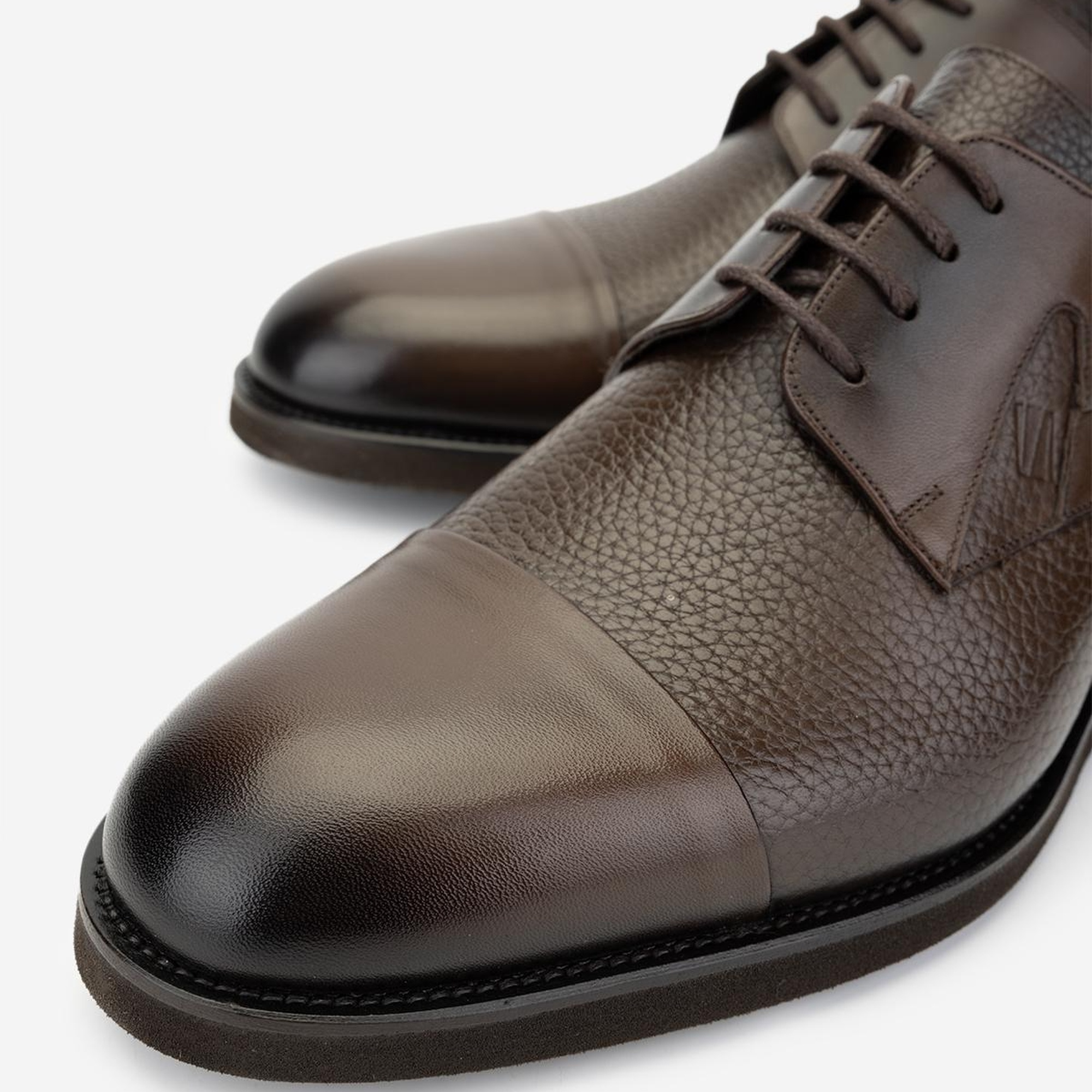 Valmenti Erkek Hakiki Deri Kahverengi Klasik Ayakkabı