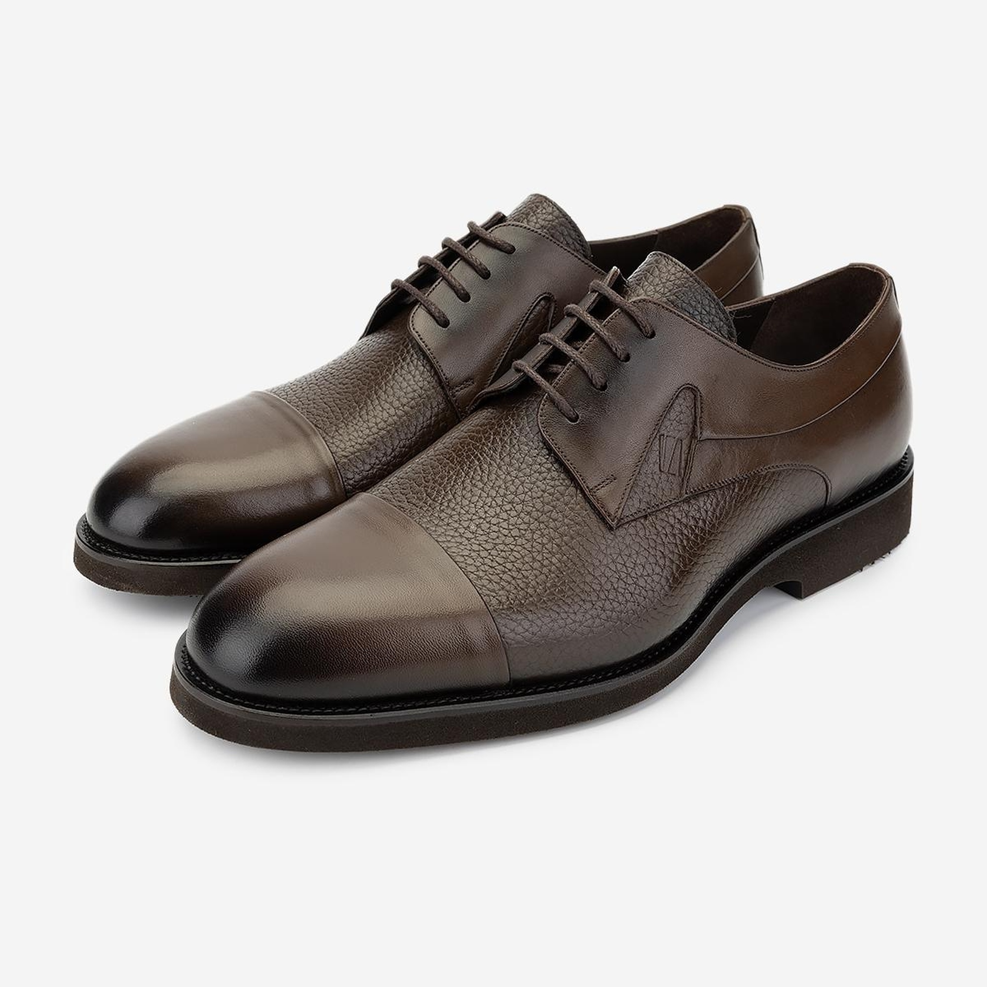 Valmenti Erkek Hakiki Deri Kahverengi Klasik Ayakkabı