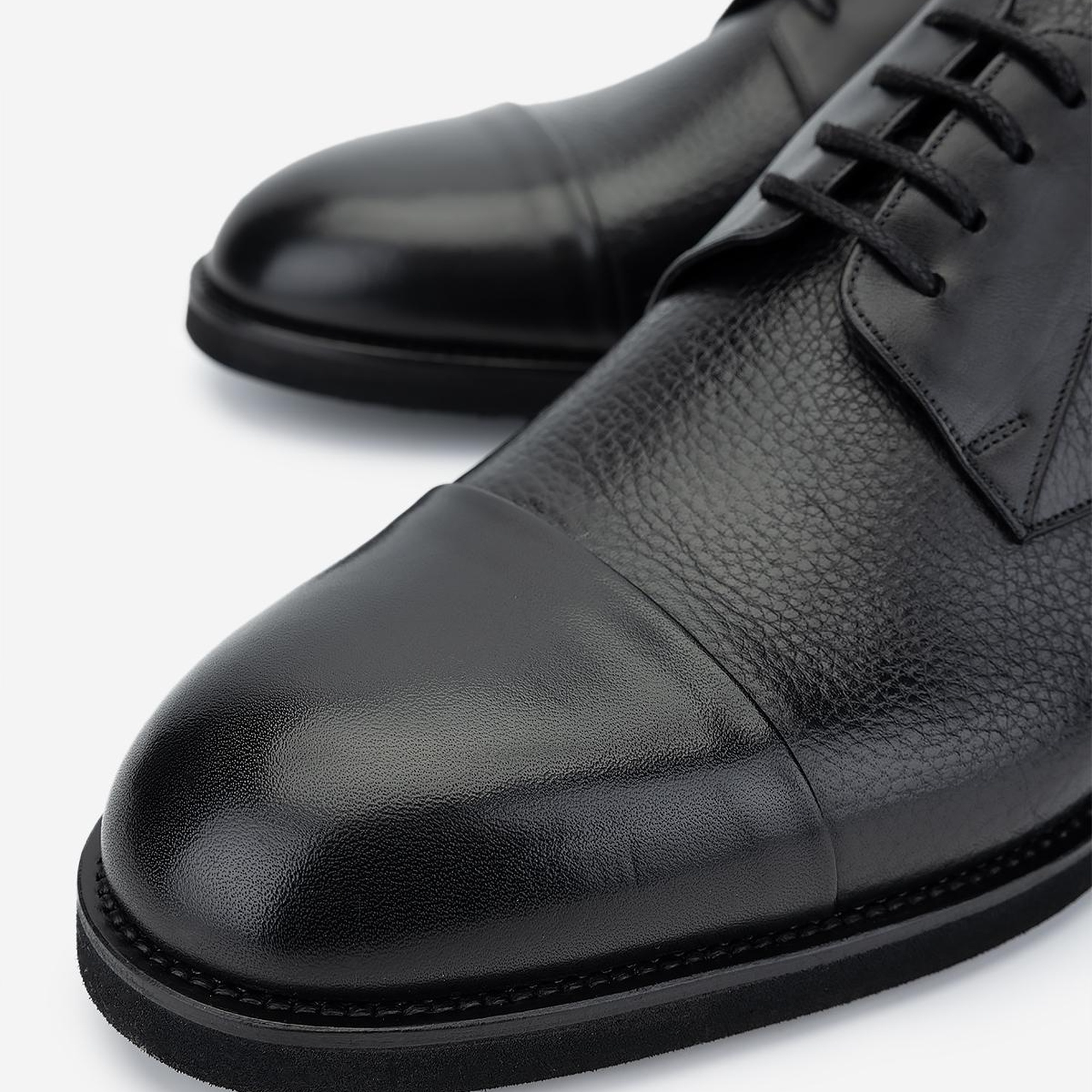 Valmenti Erkek Hakiki Deri Siyah Klasik Ayakkabı