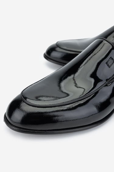  Valmenti Erkek Hakiki Deri Siyah Rugan Klasik Ayakkabı