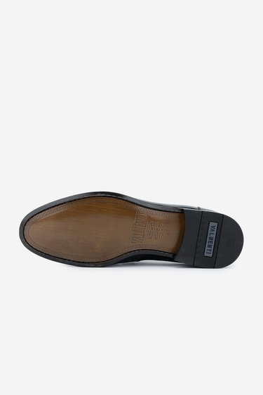  Valmenti Erkek Hakiki Deri Siyah Rugan Klasik Ayakkabı