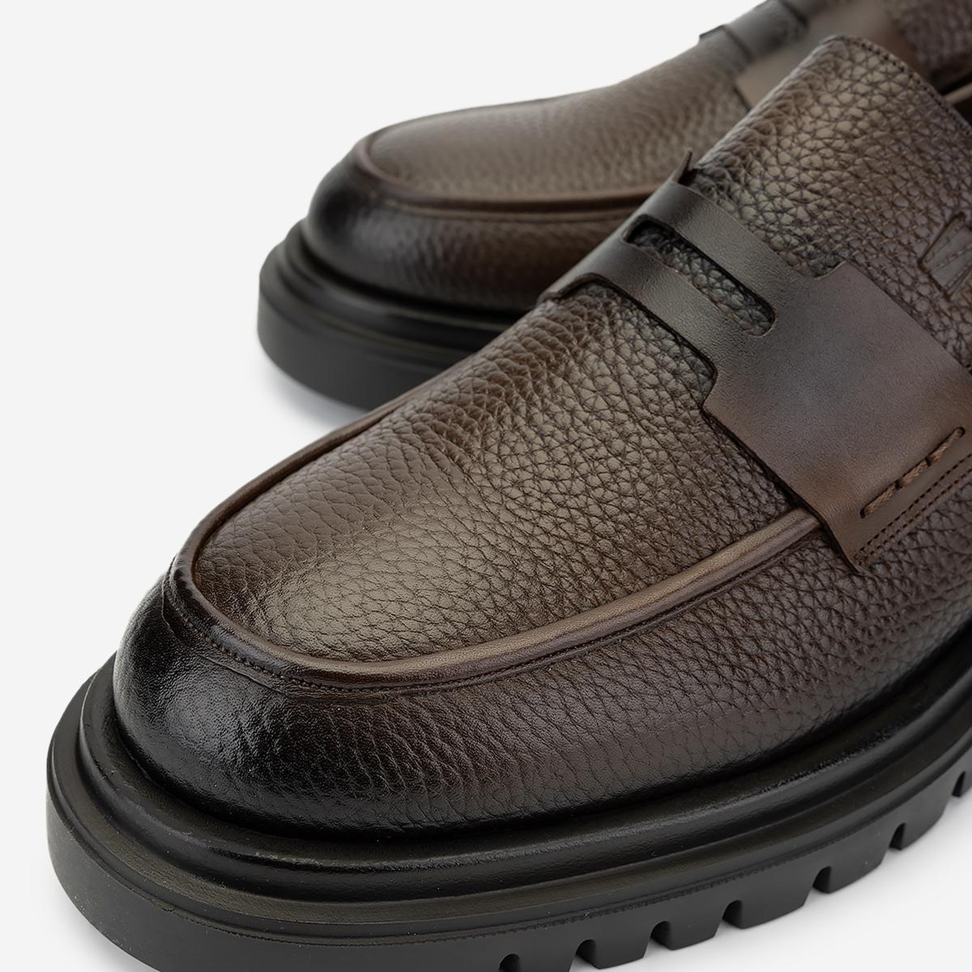 Valmenti Erkek Hakiki Deri Kahverengi Loafer Ayakkabı