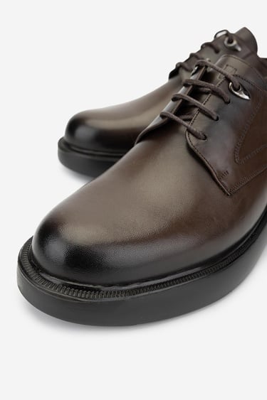  Valmenti Erkek Hakiki Deri Kahverengi Casual Ayakkabı