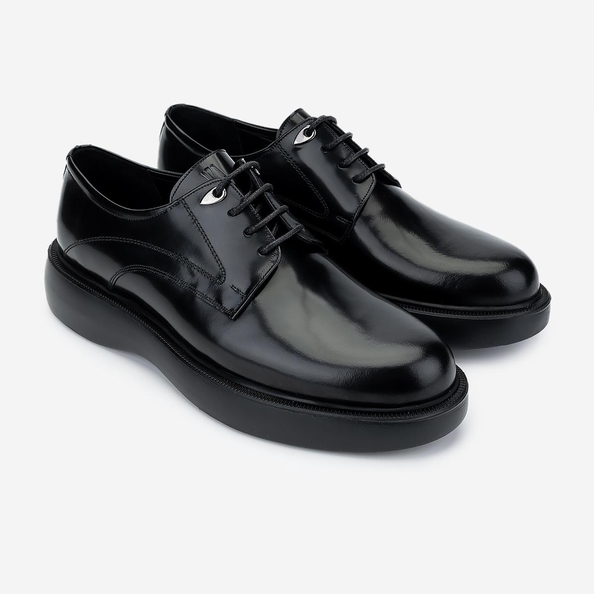 Valmenti Erkek Hakiki Deri Siyah Açma Casual Ayakkabı