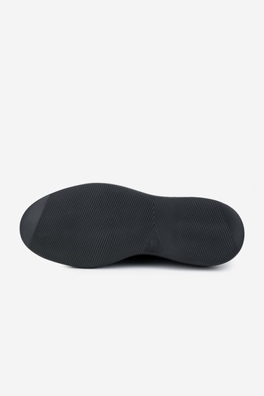  Valmenti Erkek Hakiki Deri Siyah Açma Casual Ayakkabı