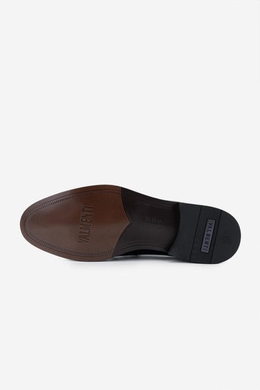  Valmenti Erkek Hakiki Deri Siyah Rugan Loafer Ayakkabı