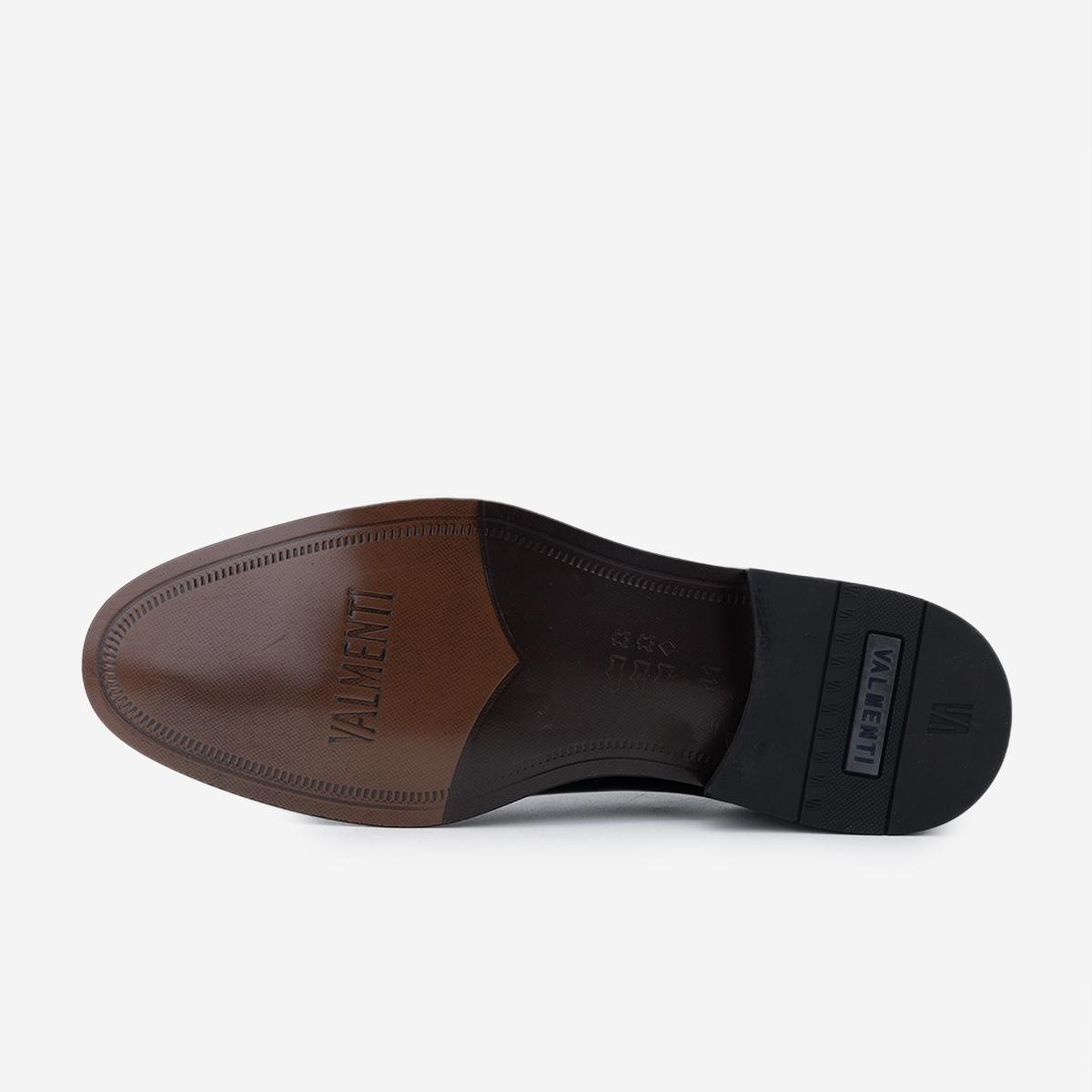 Valmenti Erkek Hakiki Deri Siyah Rugan Klasik Ayakkabı