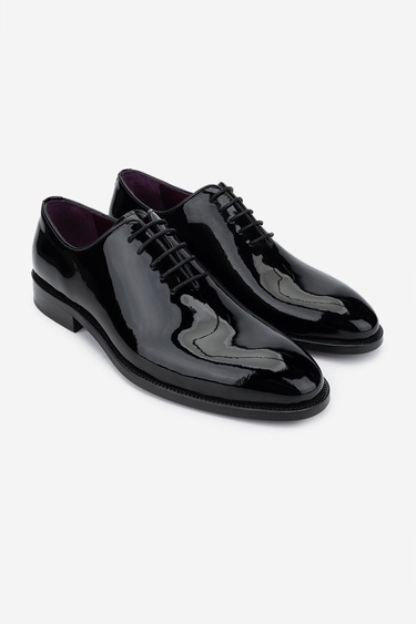  Valmenti Erkek Hakiki Deri Siyah Rugan Klasik Ayakkabı