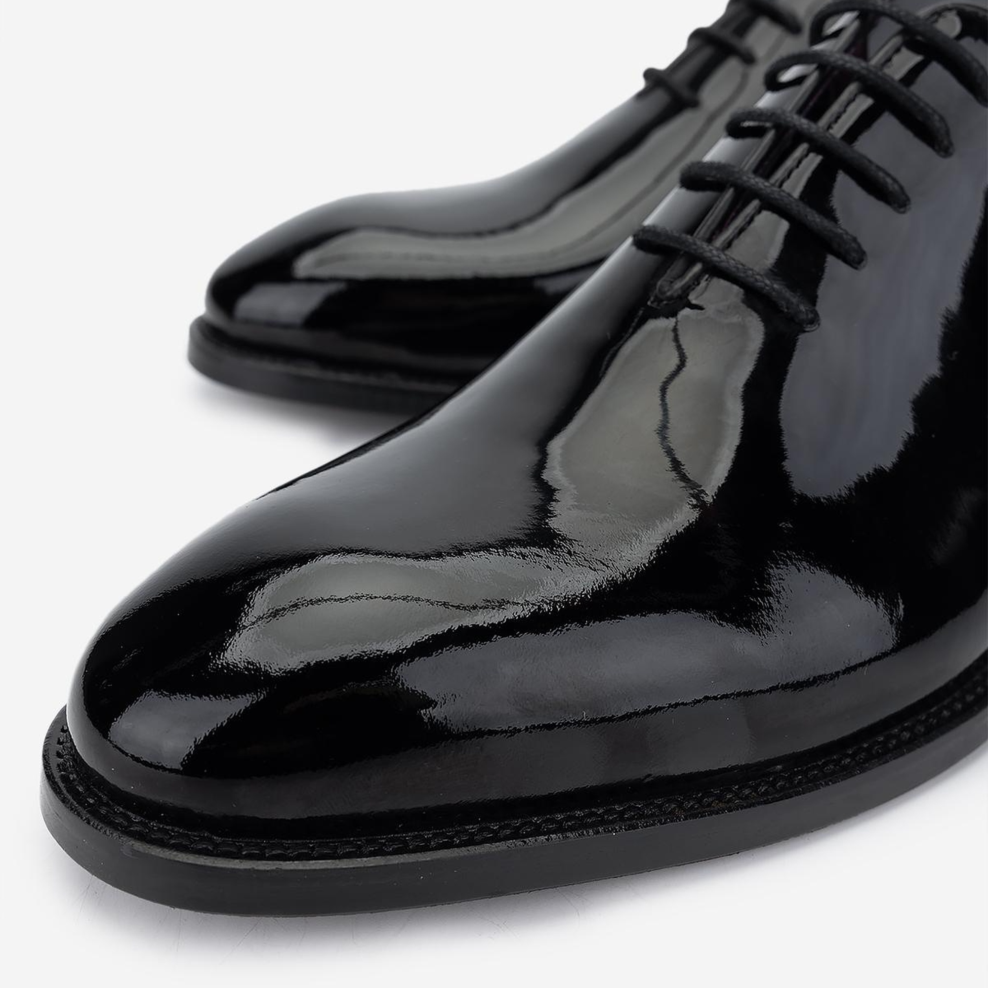 Valmenti Erkek Hakiki Deri Siyah Rugan Klasik Ayakkabı