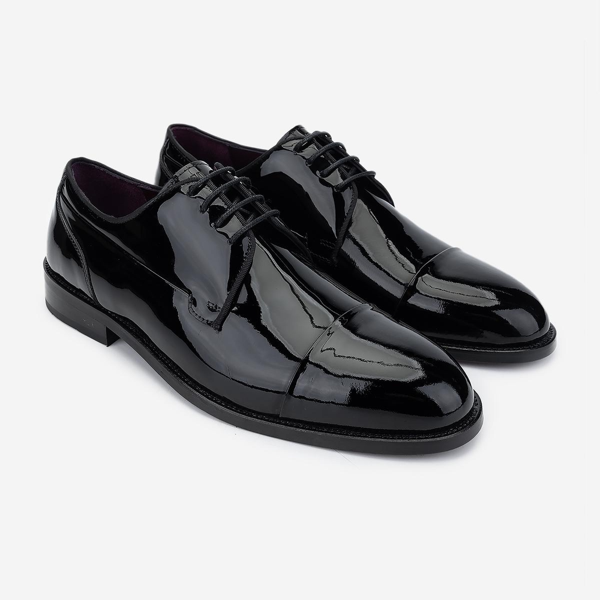 Valmenti Erkek Hakiki Deri Siyah Rugan Klasik Ayakkabı