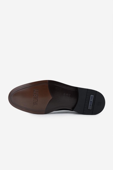  Valmenti Erkek Hakiki Deri Siyah Rugan Klasik Ayakkabı