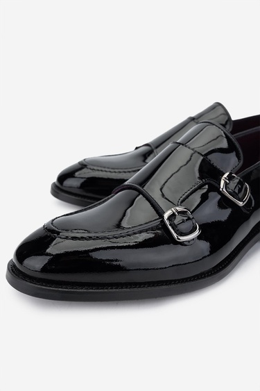  Valmenti Erkek Hakiki Deri Siyah Rugan Klasik Ayakkabı