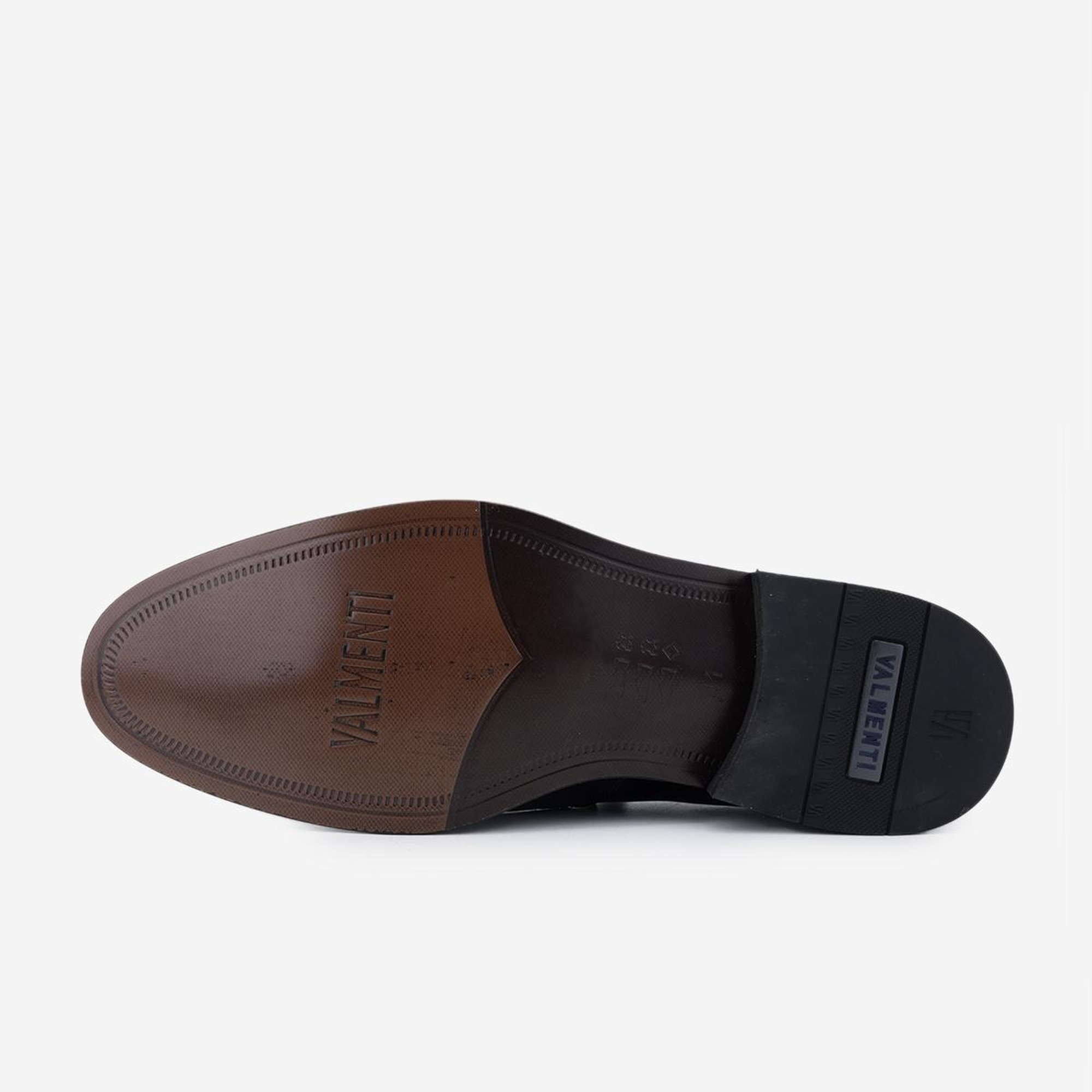 Valmenti Erkek Hakiki Deri Siyah Rugan Klasik Ayakkabı