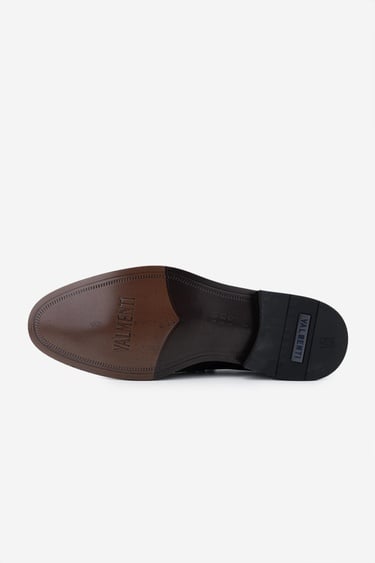  Valmenti Erkek Hakiki Deri Siyah Rugan Klasik Ayakkabı