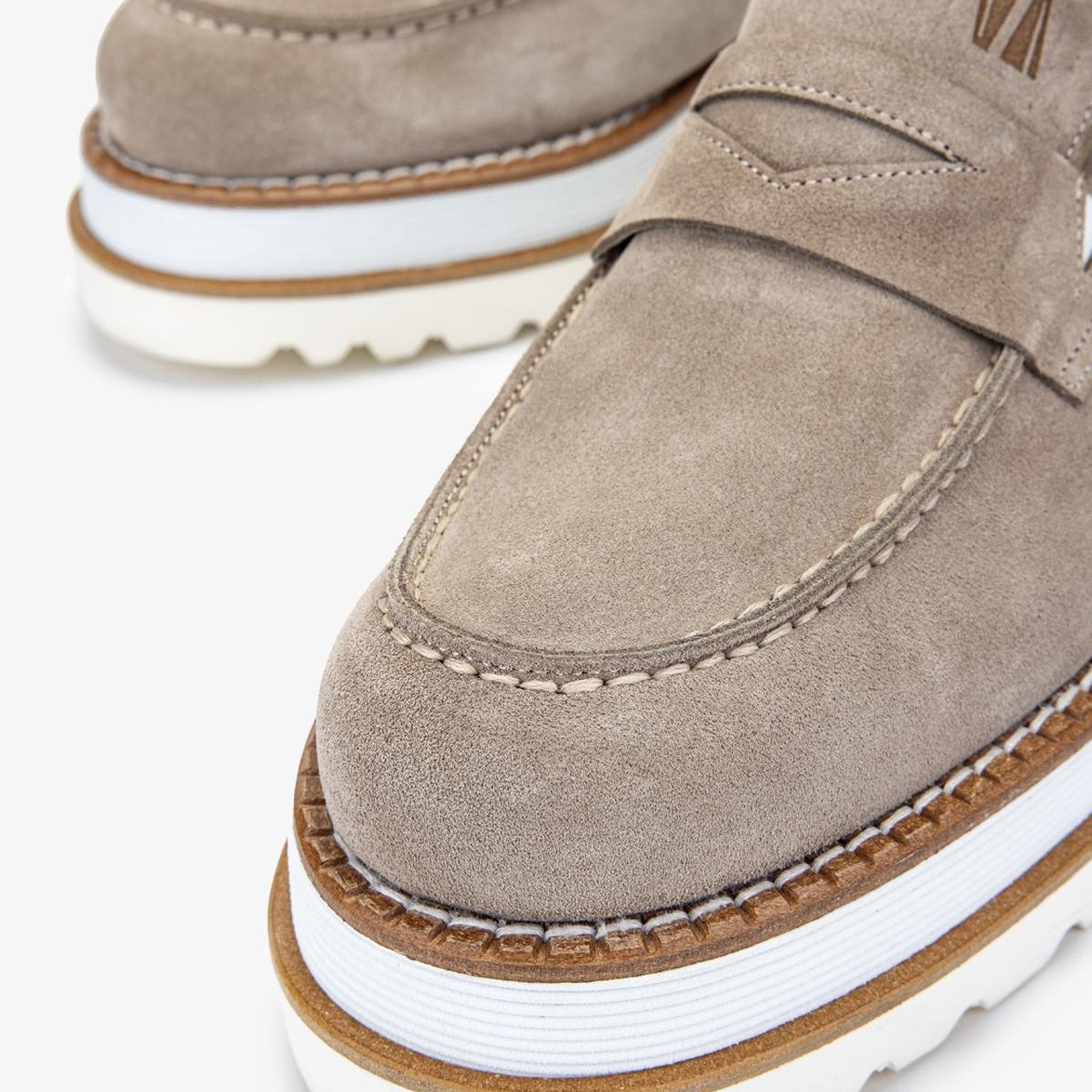 Valmenti EVA Erkek Kum Süet Hakiki Deri Loafer Ayakkabı