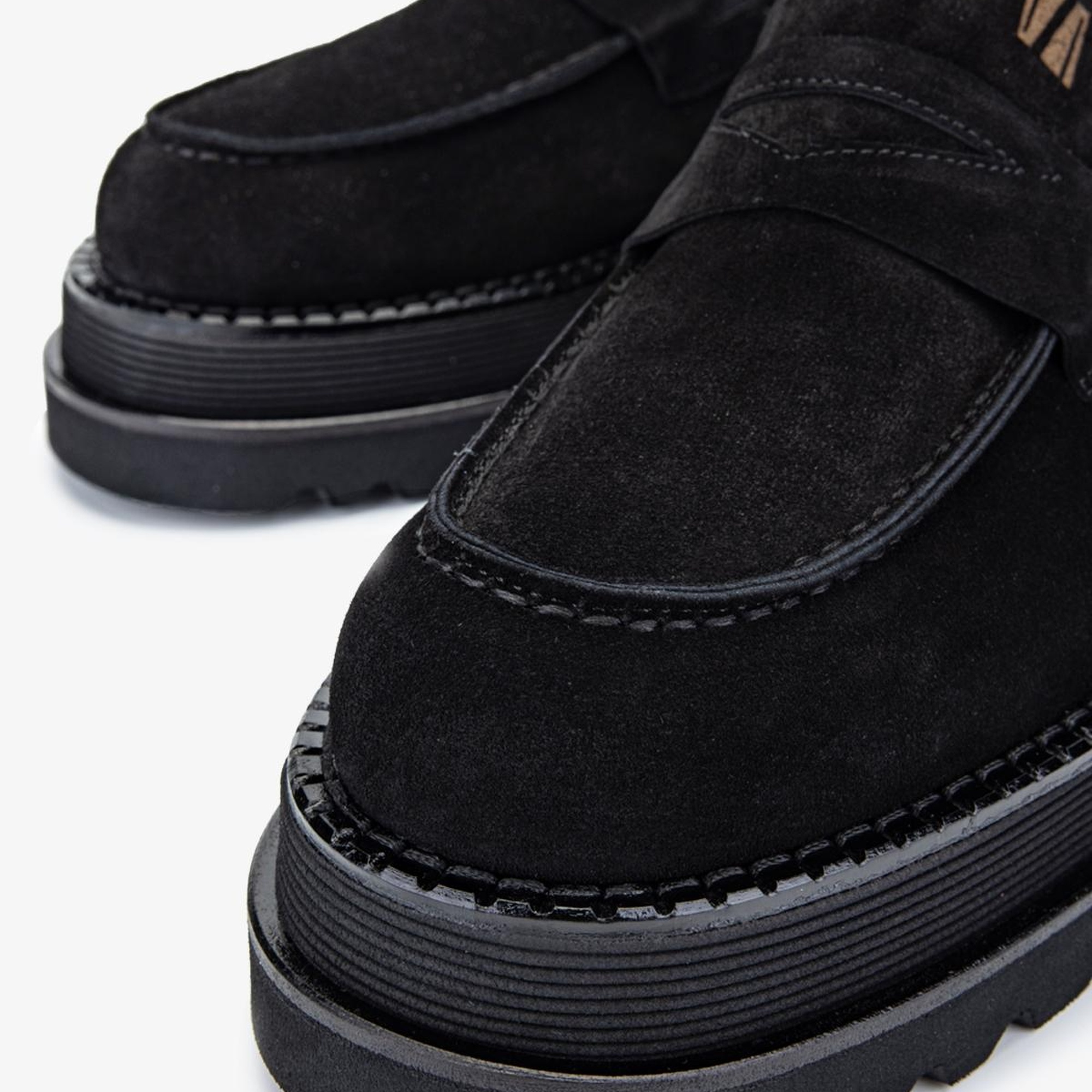 Valmenti EVA Erkek Siyah Süet Hakiki Deri Loafer Ayakkabı