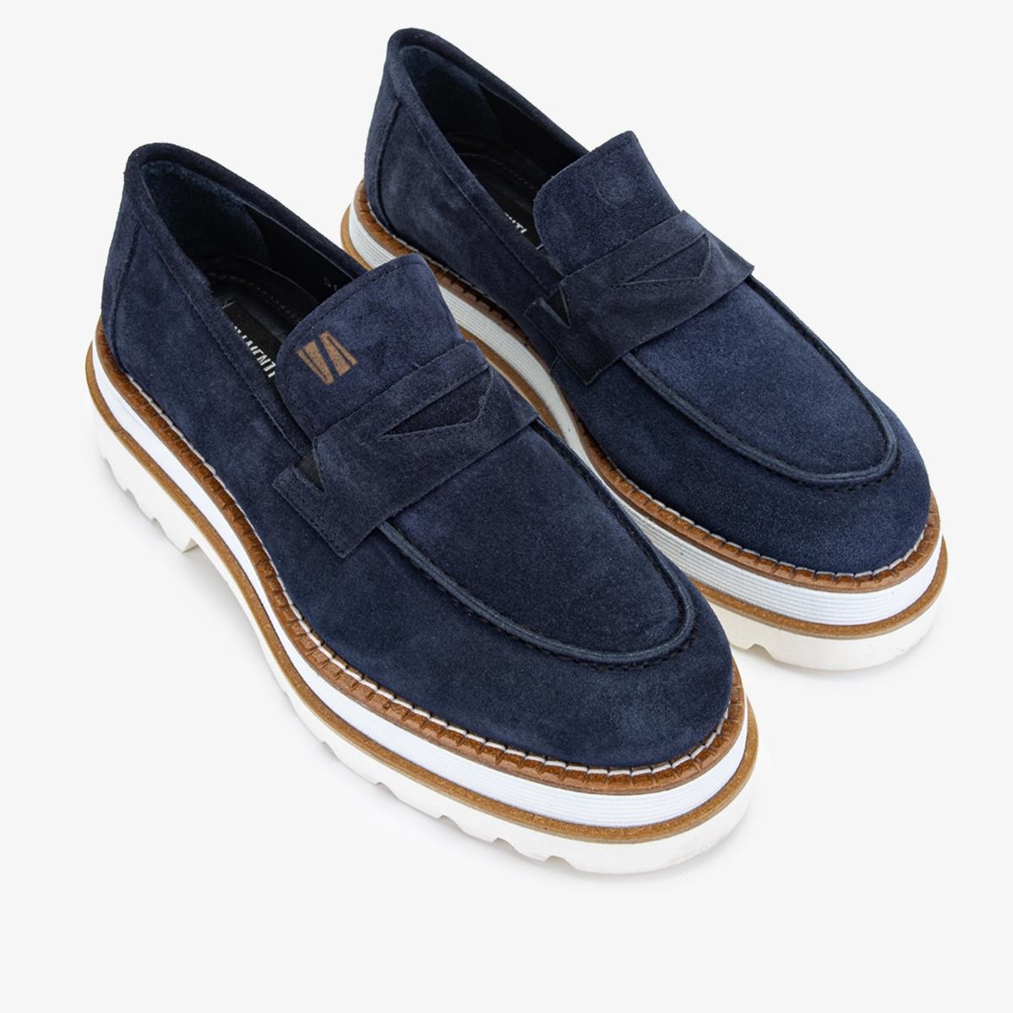 Valmenti EVA Erkek Lacivert Süet Hakiki Deri Loafer Ayakkabı
