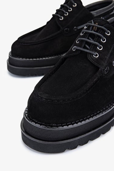  Valmenti EVVA Erkek Siyah Süet Hakiki Deri Casual Ayakkabı