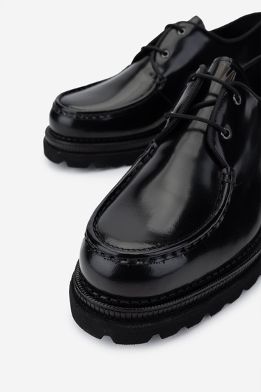  Valmenti Erkek Hakiki Deri Siyah Açma Casual Ayakkabı