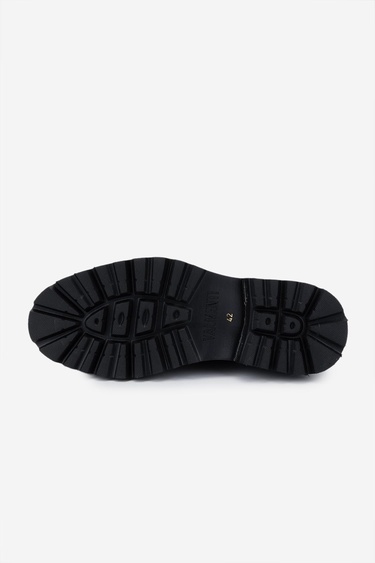  Valmenti Erkek Hakiki Deri Siyah Açma Casual Ayakkabı