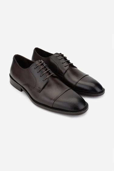  Valmenti Erkek Hakiki Deri Kahverengi Klasik Ayakkabı