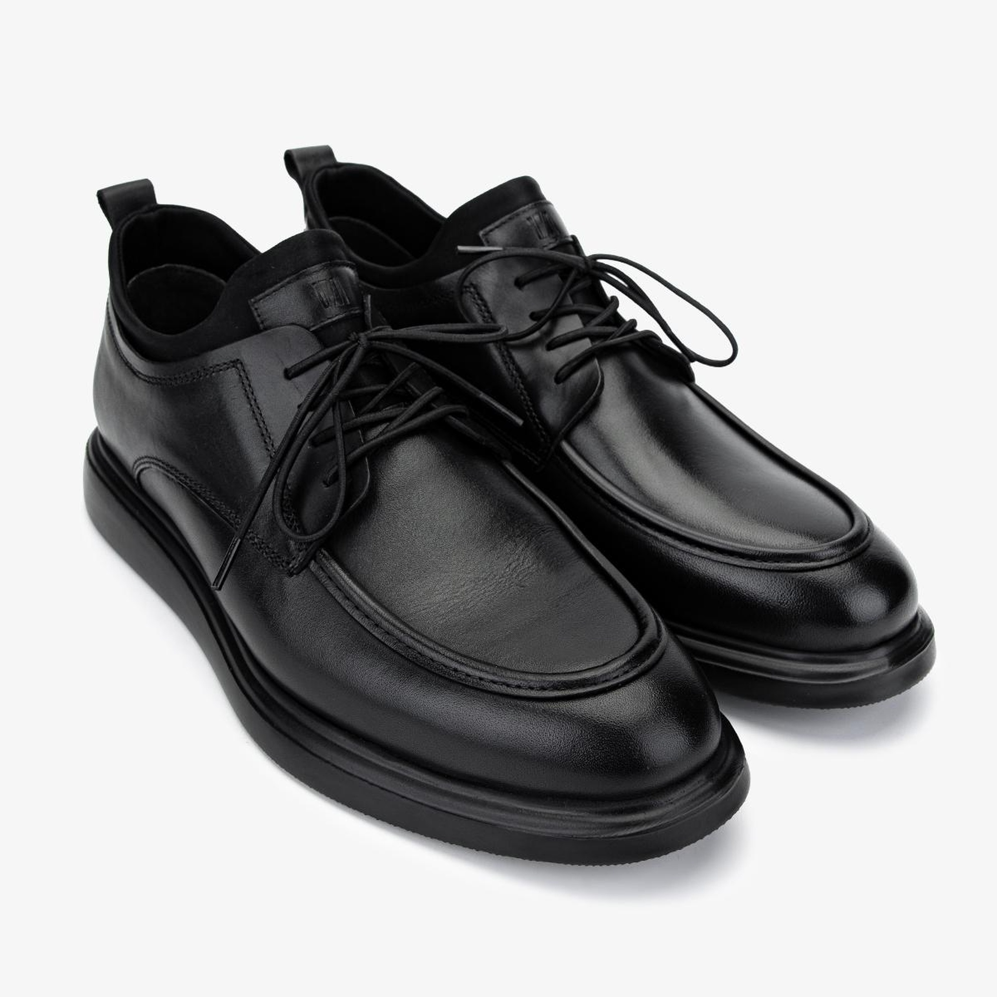 Valmenti Erkek Hakiki Deri Siyah Deri Casual Ayakkabı