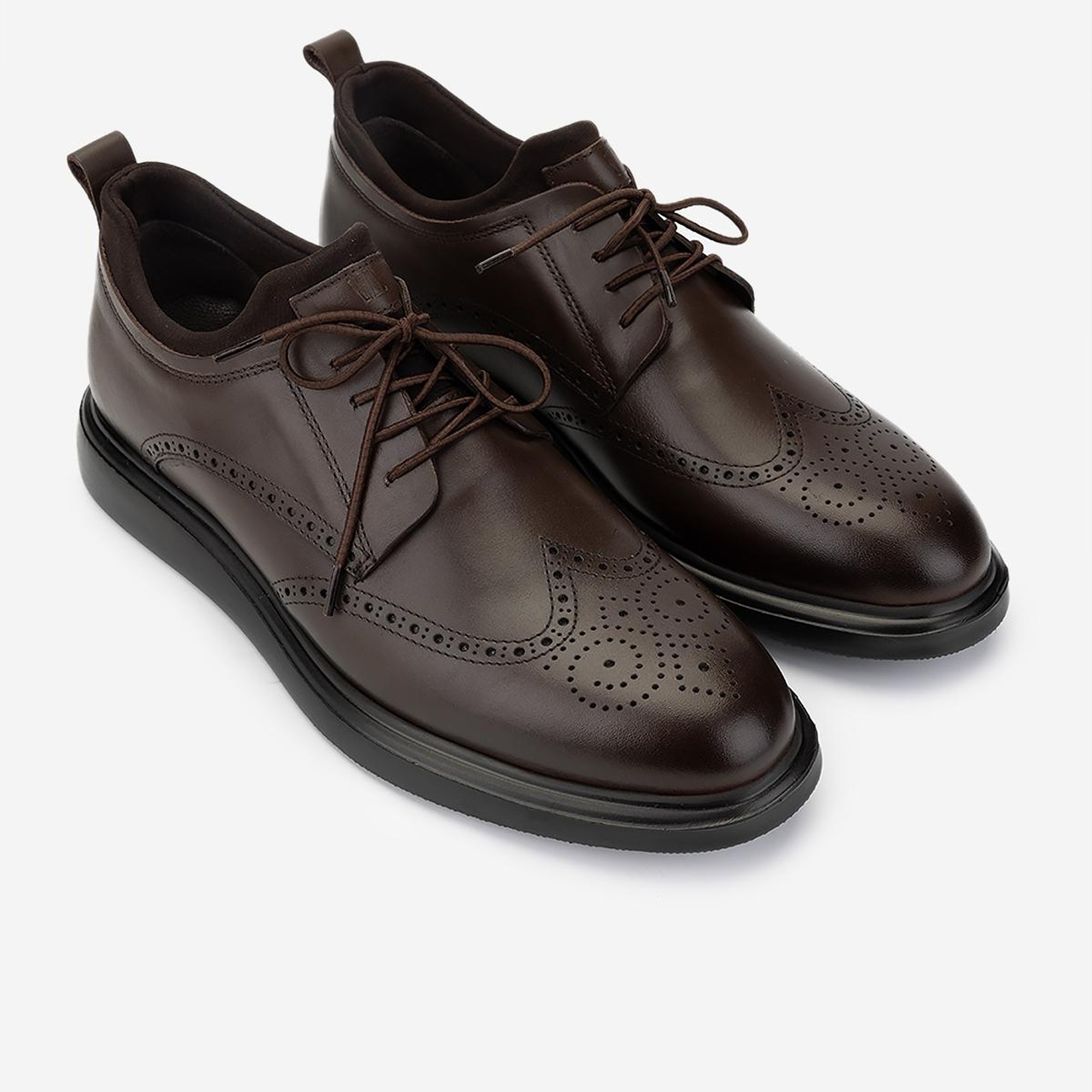 Valmenti Erkek Hakiki Deri Kahverengi Casual Ayakkabı