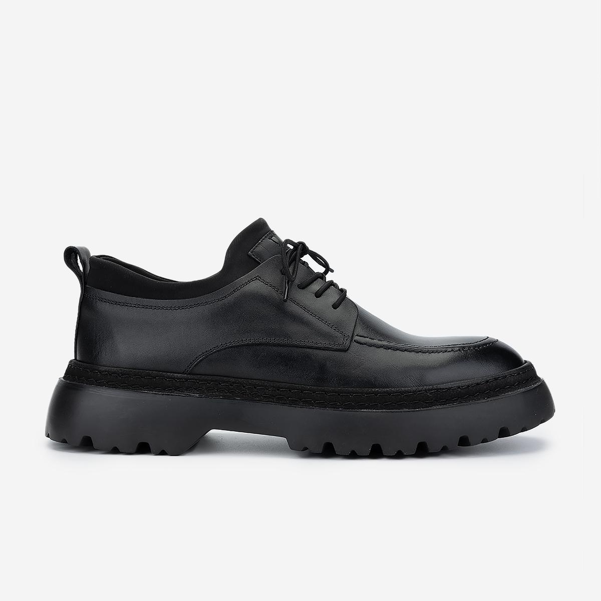 Valmenti Erkek Hakiki Deri Siyah Antik Casual Ayakkabı