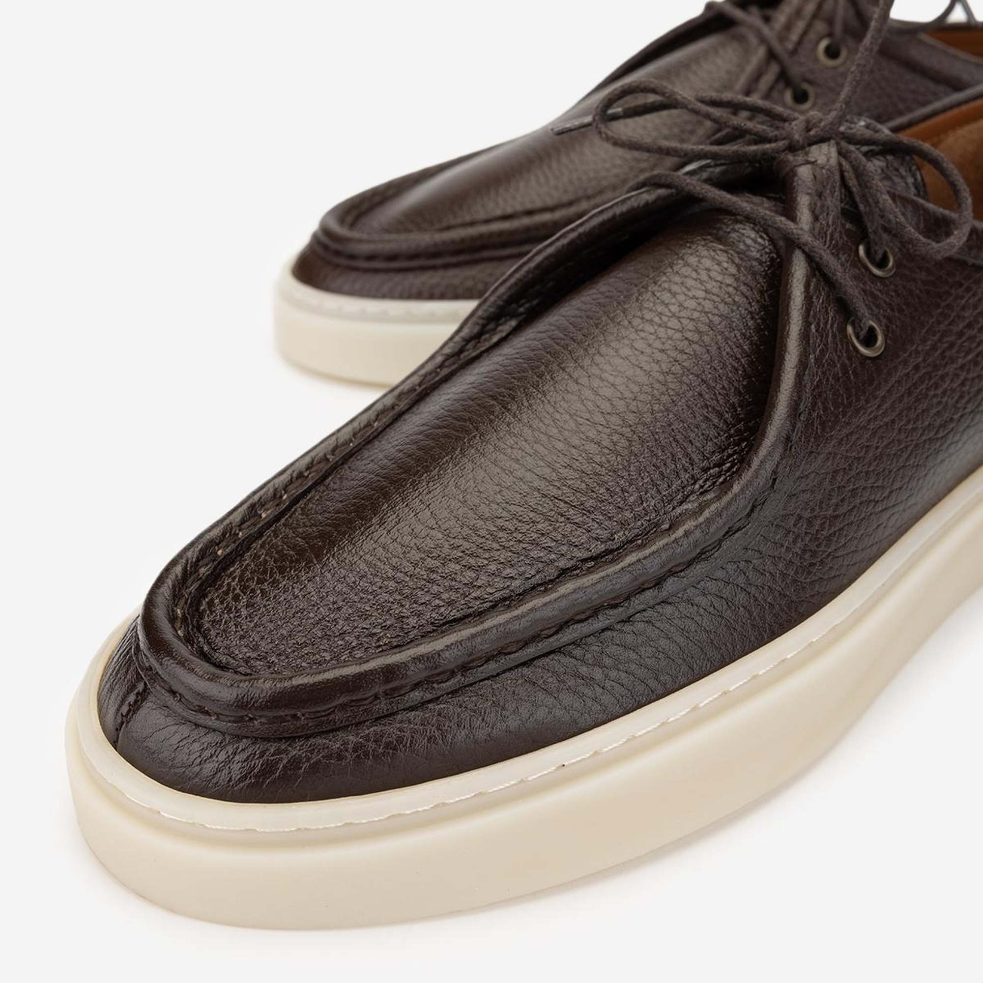 Valmenti Erkek Hakiki Deri Kahverengi Casual Ayakkabı