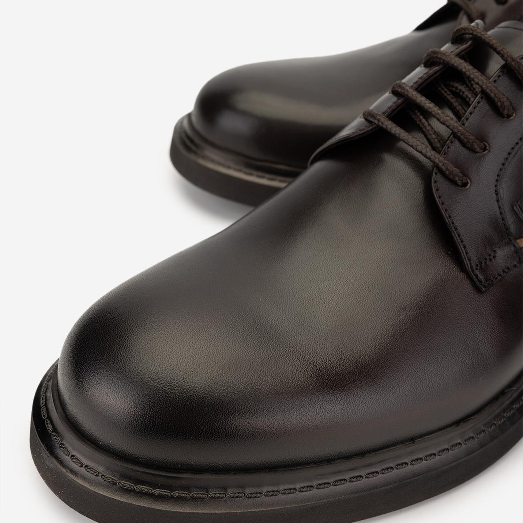 Valmenti Erkek Hakiki Deri Kahverengi Klasik Ayakkabı