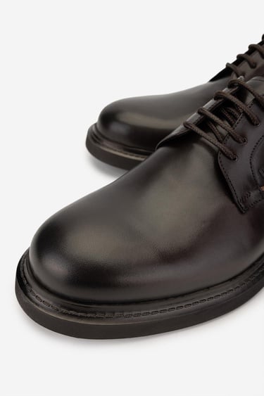  Valmenti Erkek Hakiki Deri Kahverengi Klasik Ayakkabı