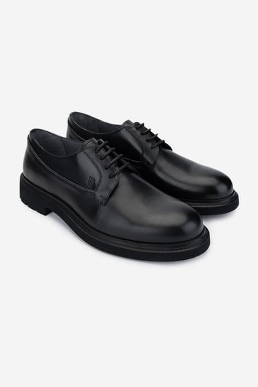  Valmenti Erkek Hakiki Deri Siyah Deri Klasik Ayakkabı