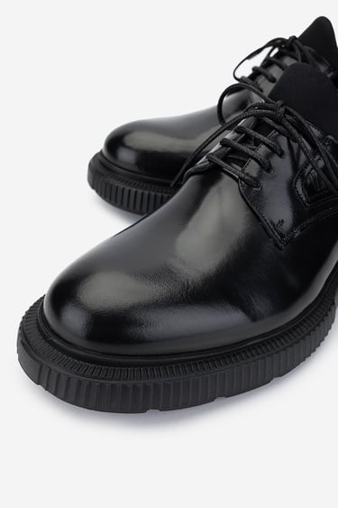  Valmenti Erkek Hakiki Deri Siyah Açma Casual Ayakkabı