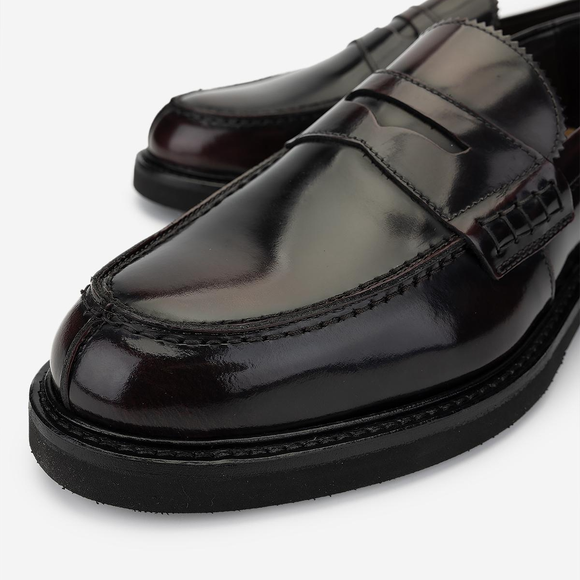 Valmenti Erkek Hakiki Deri Bordo Loafer Ayakkabı