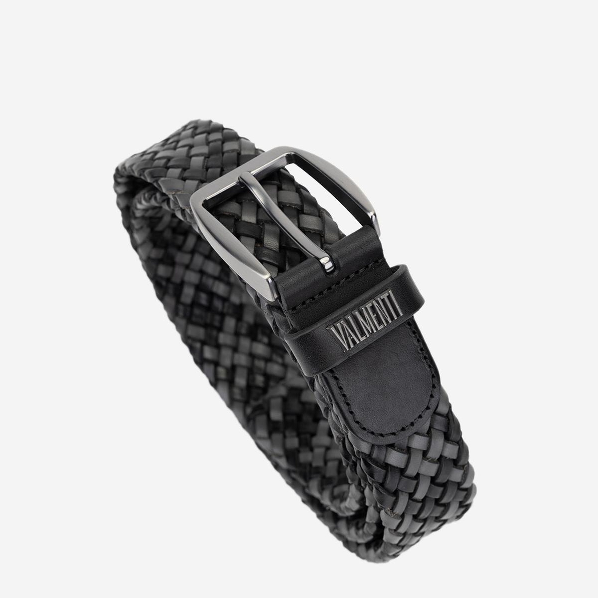 Valmenti Naghis Erkek SYH/GRI ORGU Hakiki Deri Casual Kemer