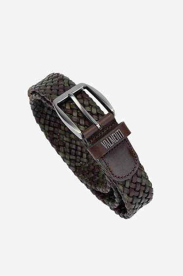  Valmenti Naghis Erkek KAHVE/YESIL ORGU Hakiki Deri Casual Kemer