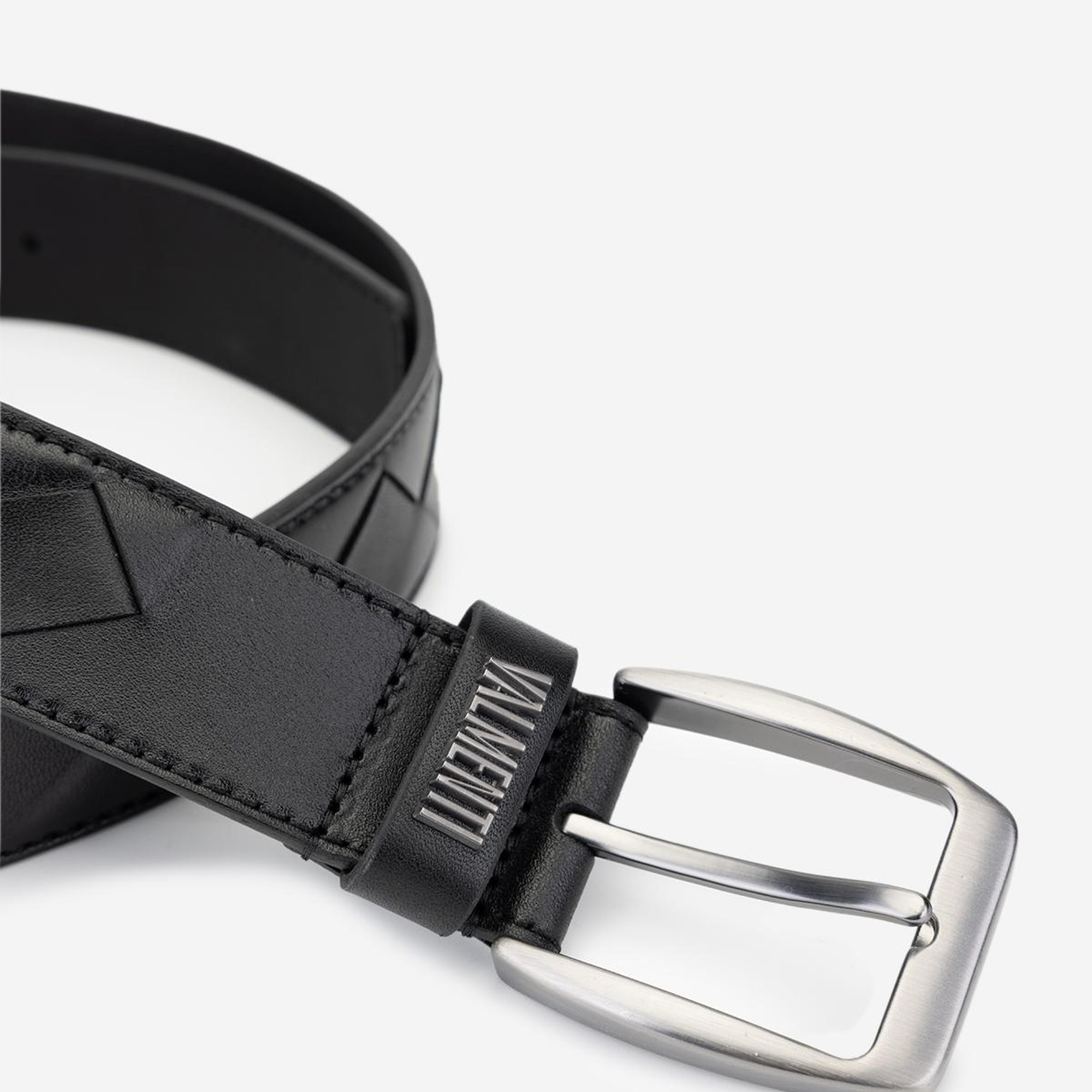 Valmenti Chic Erkek Siyah Hakiki Deri Casual Kemer