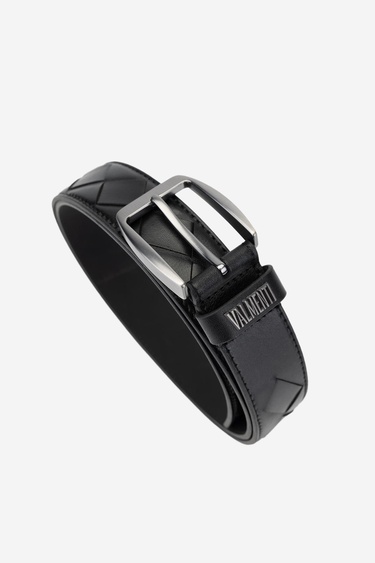  Valmenti Chic Erkek Siyah Hakiki Deri Casual Kemer
