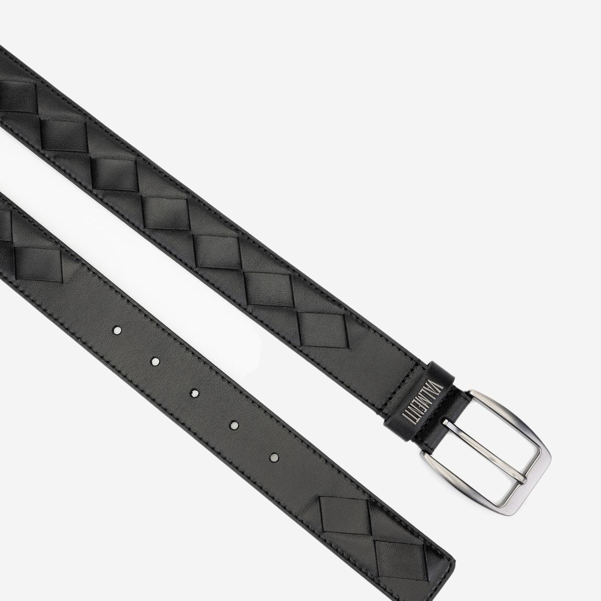 Valmenti Chic Erkek Siyah Hakiki Deri Casual Kemer