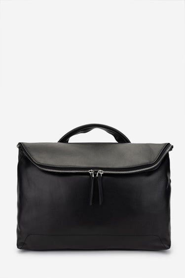  Valmenti Erkek Hakiki Deri Siyah Evrak Çantası