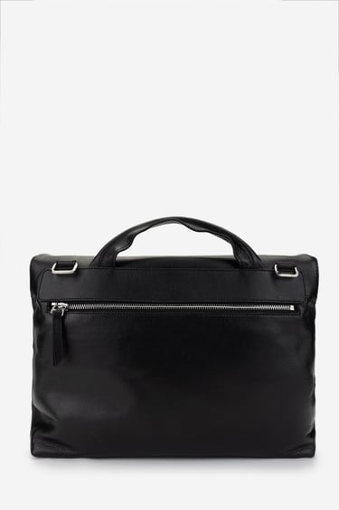  Valmenti Erkek Hakiki Deri Siyah Evrak Çantası