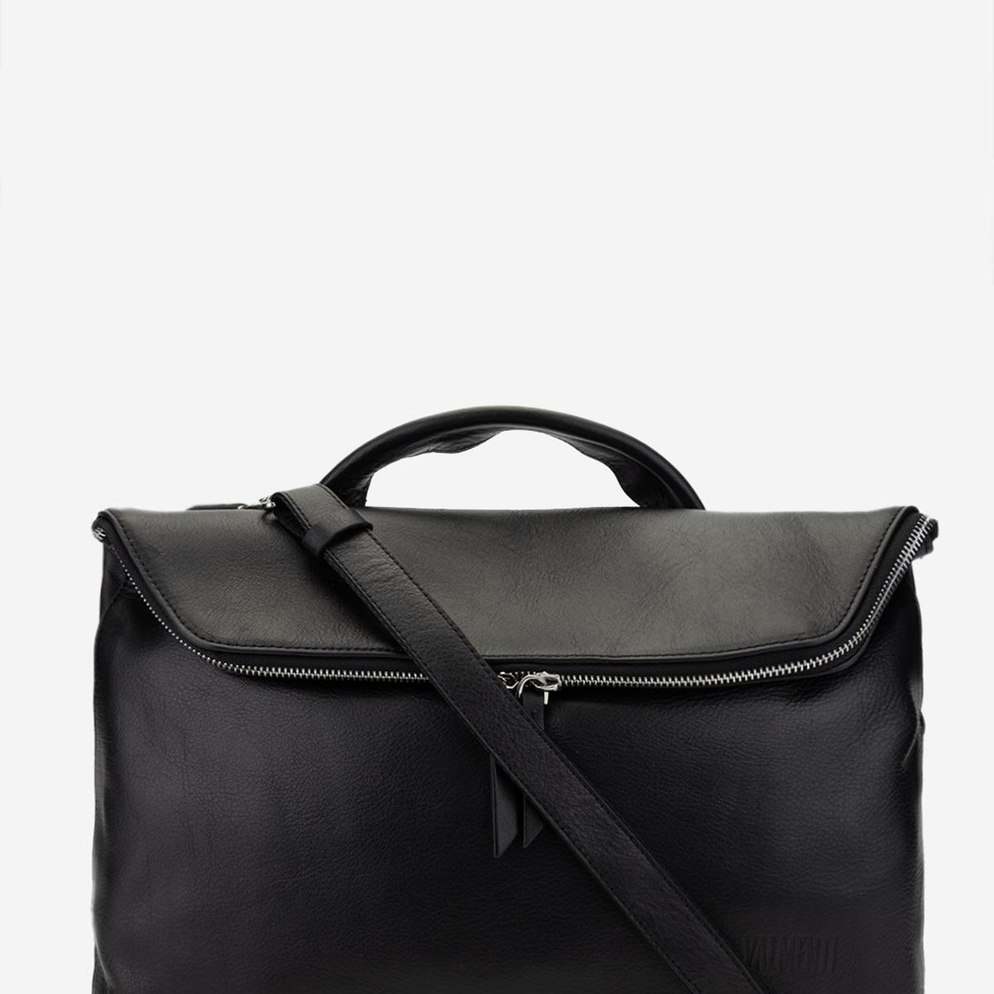 Valmenti Erkek Hakiki Deri Siyah Evrak Çantası