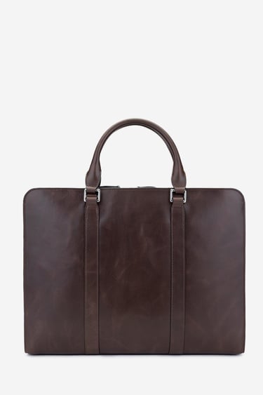  Valmenti Esimo Erkek Kahverengi Hakiki Deri El Çantası