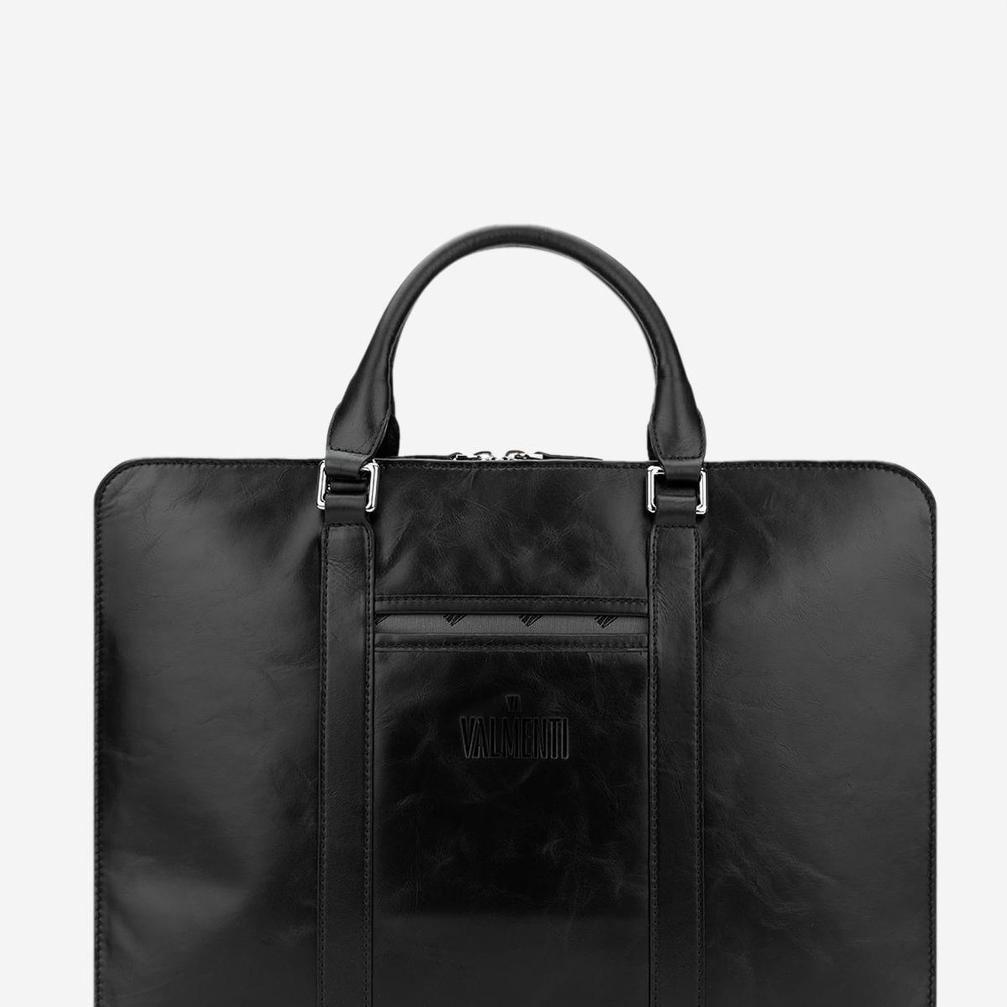 Valmenti Esimo Erkek Siyah Hakiki Deri El Çantası