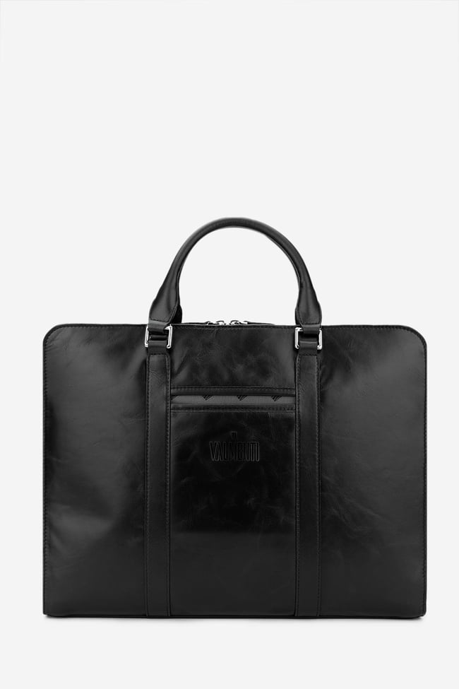  Valmenti Esimo Erkek Siyah Hakiki Deri El Çantası