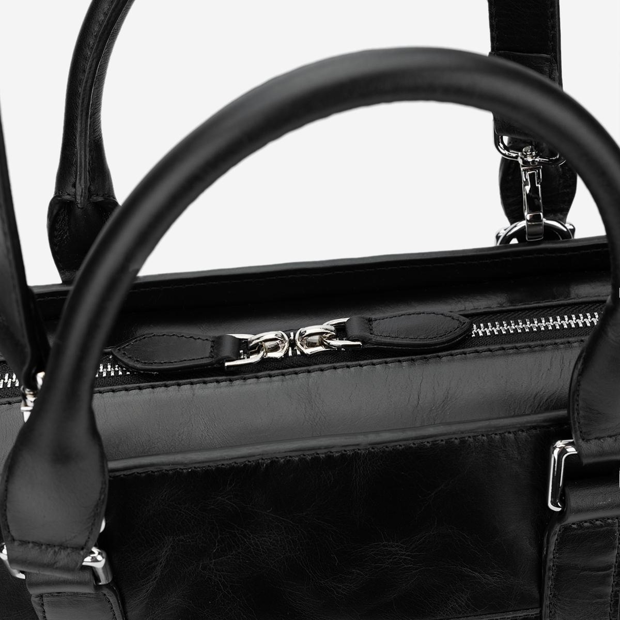 Valmenti Esimo Erkek Siyah Hakiki Deri El Çantası